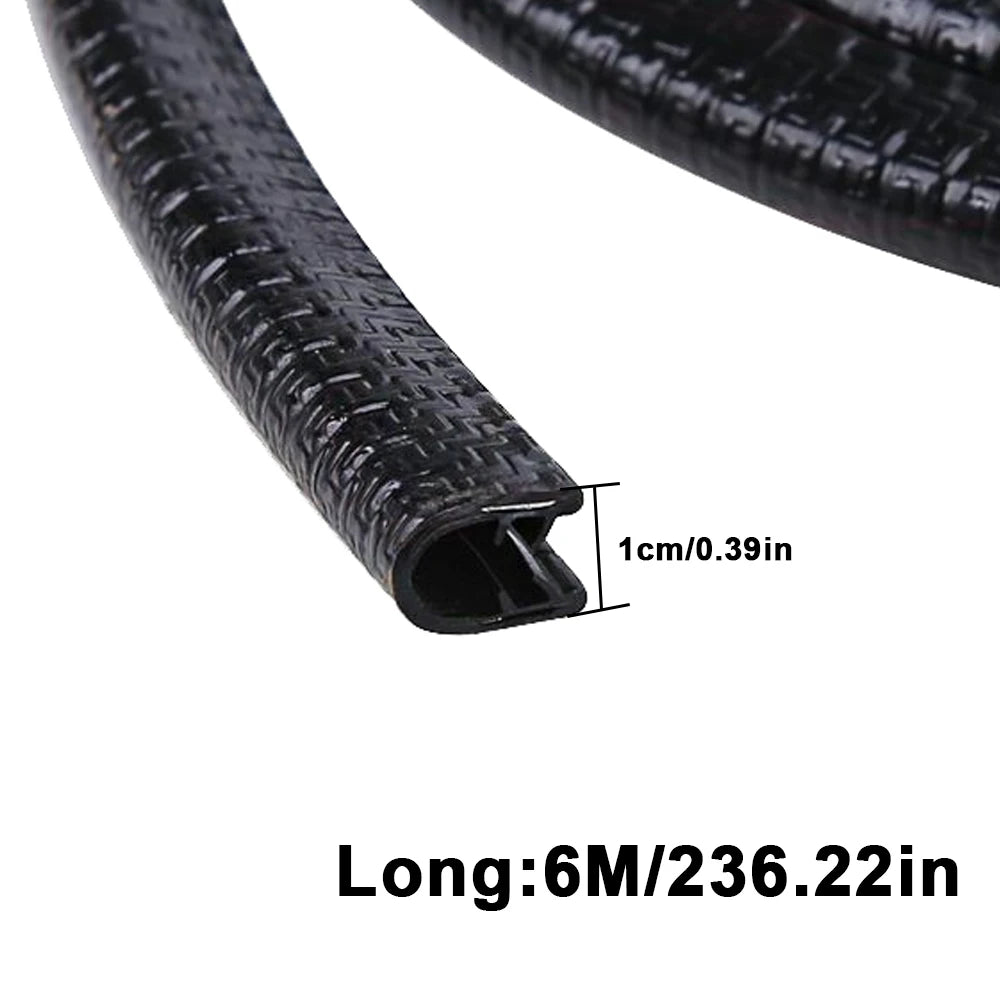 6M Car Door Edge Protective Strip Scratch Guard Steel Auto Door Anti-Collision Trim for Car Styling and Decoration