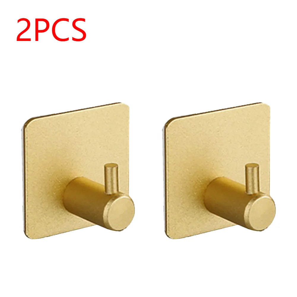 Self Adhesive Toilet Roll Paper Holder Wall Mount Bathroom Organizer Storage Stand No Punching Stainless Steel Towel Holder
