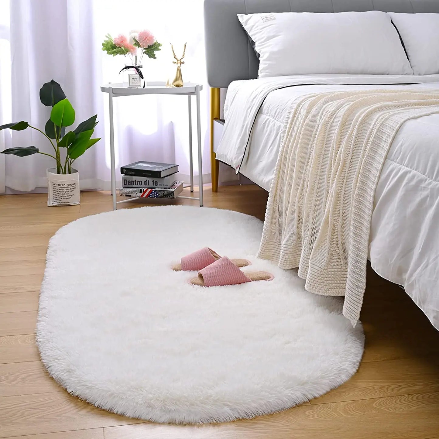 Luxury Velvet Fluffy Carpet Soft Children Rugs Room Mat Modern Shaggy Area Rug for Bedroom Bedside Home Decor