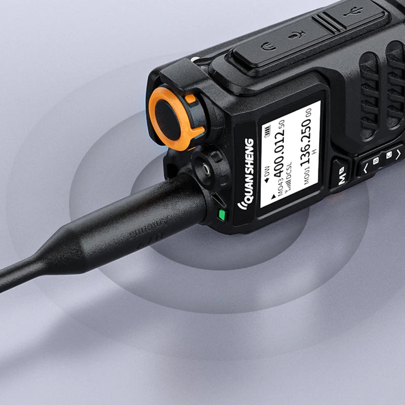 UVK5 AM/FM/DTMF walkie Talkie 200 Channel Type-C Charging Three Frequency Receiving walkie Talkie NOAA Weather Forecast, with Fl