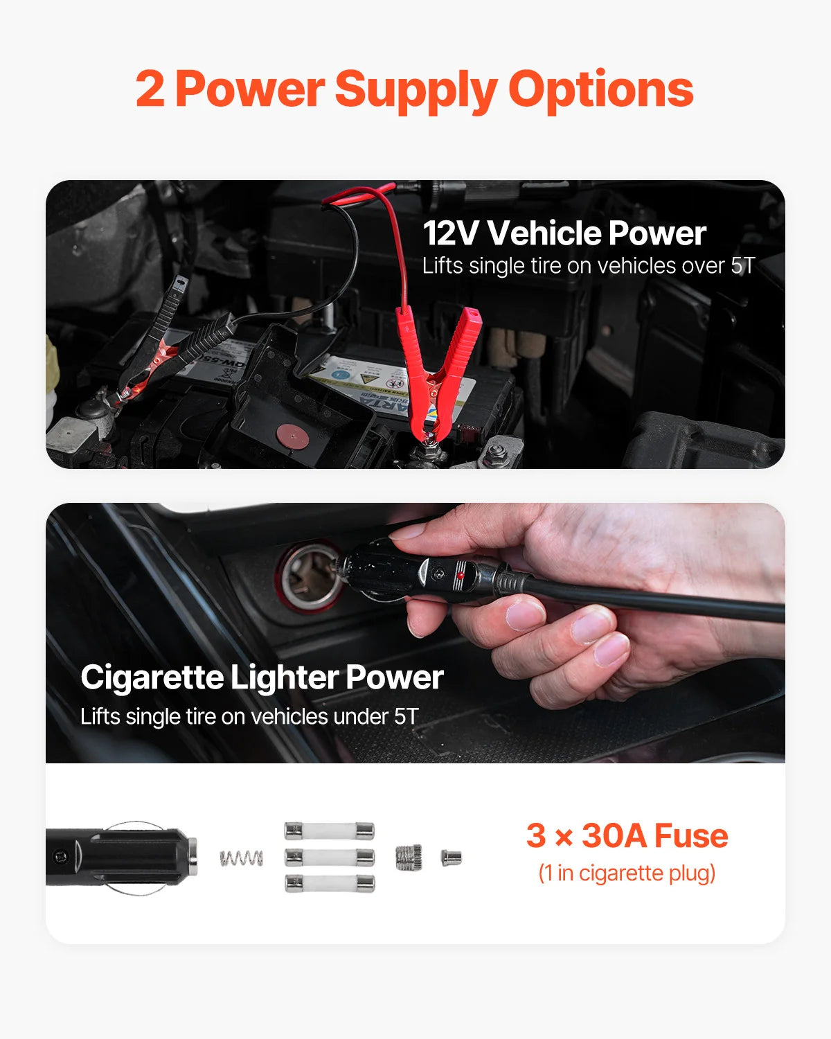 VEVOR 5T Electric Car Jack Electric Scissor Jack 12V Tire Changer with Electric Impact Wrench & LED Light for Sedan, SUV, Truck