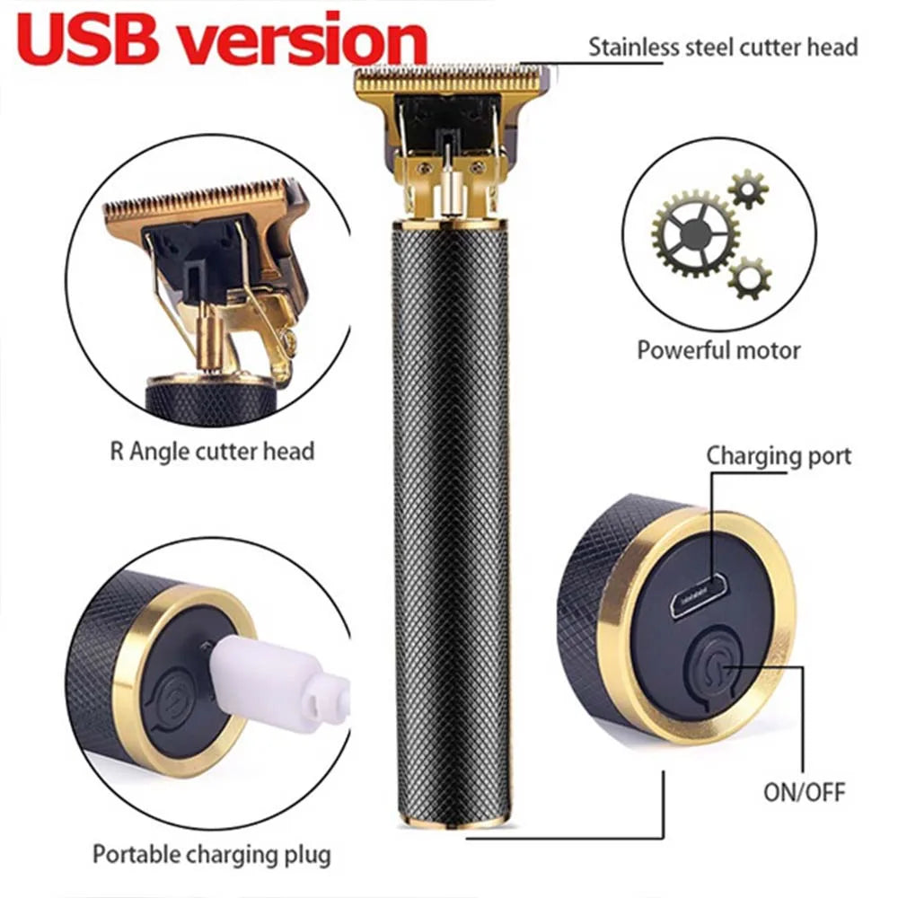 USB Rechargeable Electric Hair Clipper, Cordless Hair Trimmer Set For Hair Cutting, Professional Trimmer Shaver Trimmer Beard