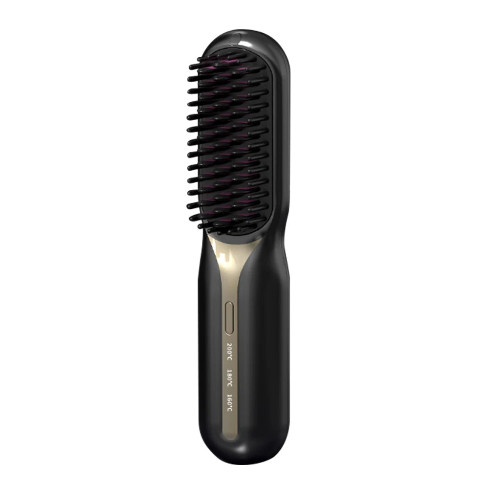 Cordless Professional Hair Straightener Hot Heating Comb Electric Brush For Hair Smoothing Iron Negative Ion Hair Styling Tool