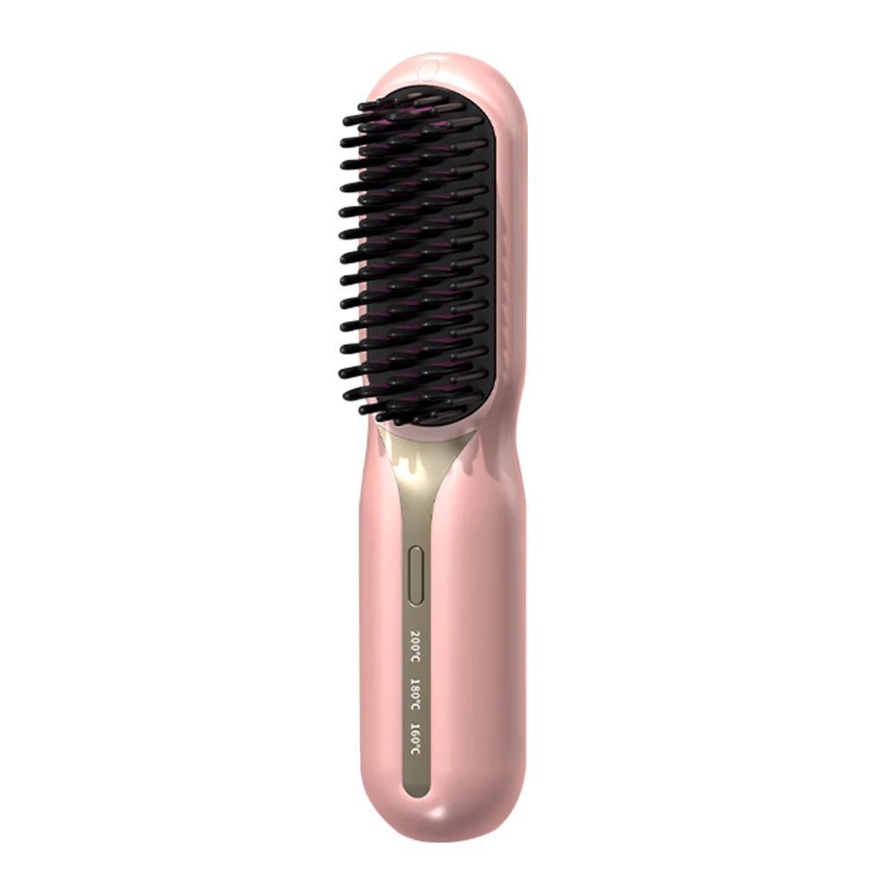 Cordless Professional Hair Straightener Hot Heating Comb Electric Brush For Hair Smoothing Iron Negative Ion Hair Styling Tool