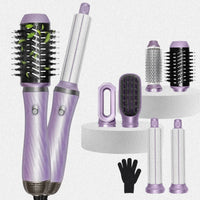 Hair Dryer Brush 5 in 1 Detachable Blow Dryer Brush Negative Ionic Hot Air Brush Hair Styling Tool Set Round Hot Air Straighten