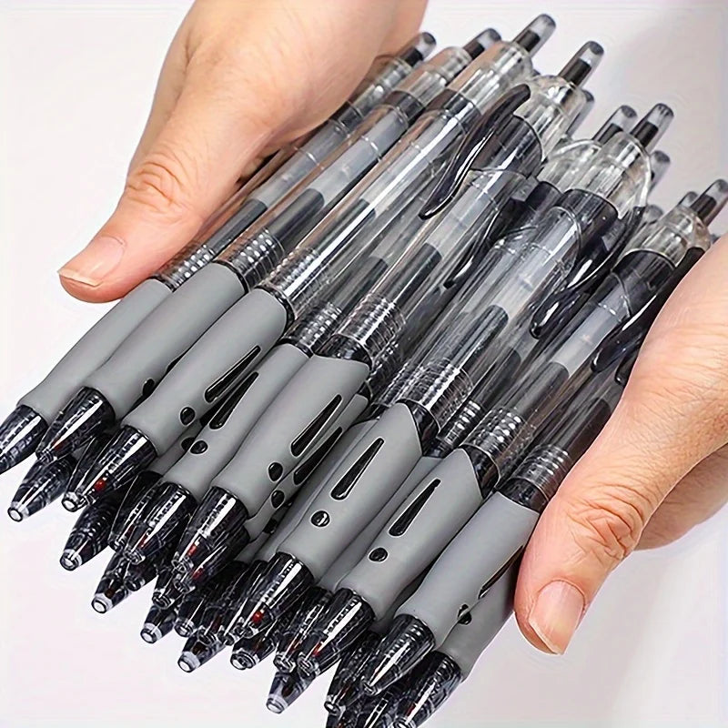 12PCS Retractable Gel Ink Roller Ball Pens - Smooth Writing, Quick-Drying, Water-Resistant, Exam-Specific for School, Office Use