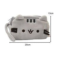 Plush Pencil Case Portable Pen Case Storage Pouch Purse Multipurpose Pencil Bag Cosmetic Bag Adorable Cat Pen Bag for Boys Girls