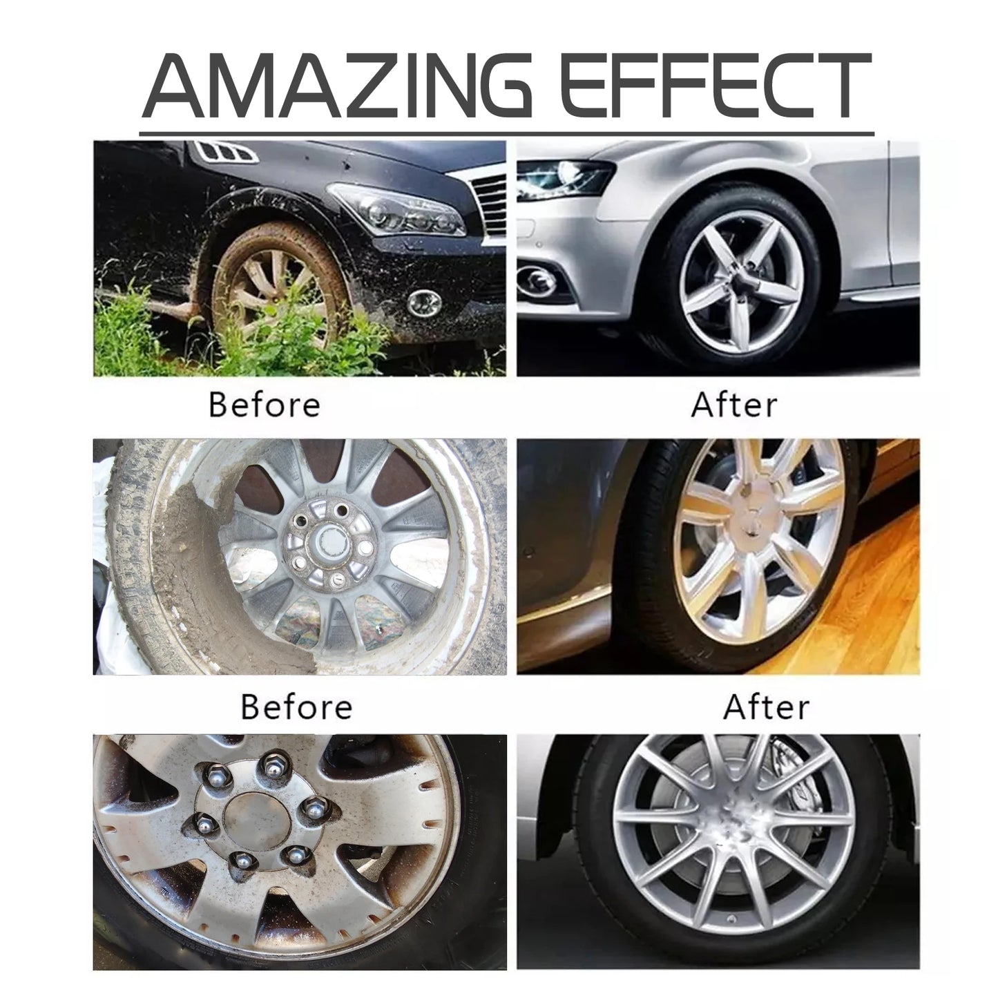RAYHONG Car Wheel Cleaner Spray Dust Removal Protect Wheels And Brake Discs From Iron Rim Rust Cleaner Auto Detail Chemical Care