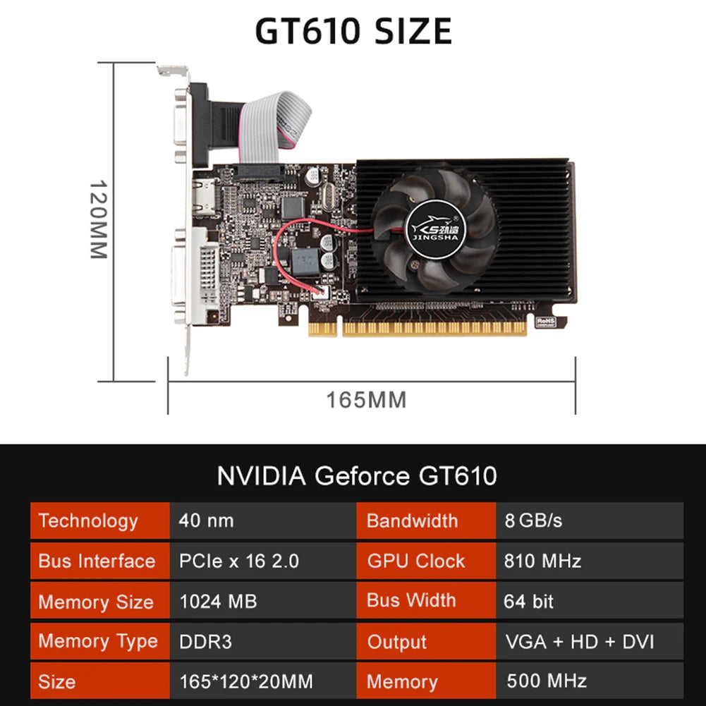 RX580 1/2/4/8GB Gaming Video Card Computer Graphics Card PCI-E X16 DDR3 HD+VGA+DVI placa de video GPU Display Cards PC Accessory