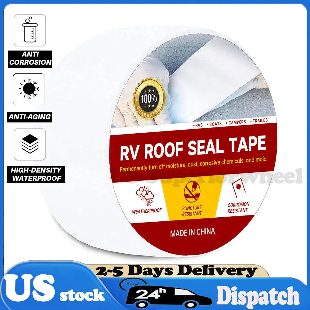 RV Roof Repair Tape 15m X 5cm White Roof Patch Tape for Camper Roof Patch
