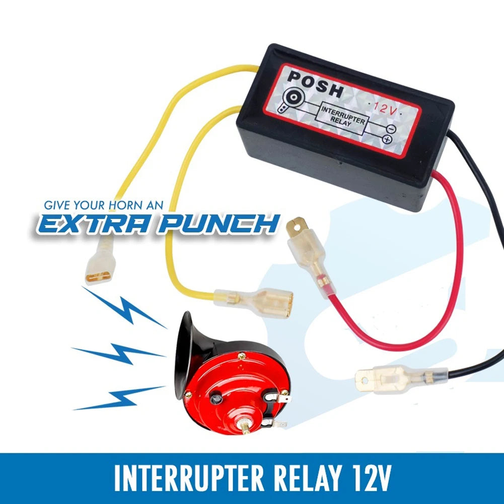 12V Horn Interrupter Relay Horn Auto Speaker Signal Relay Horn Relay for Making Horn Sound Disconnect Breaker