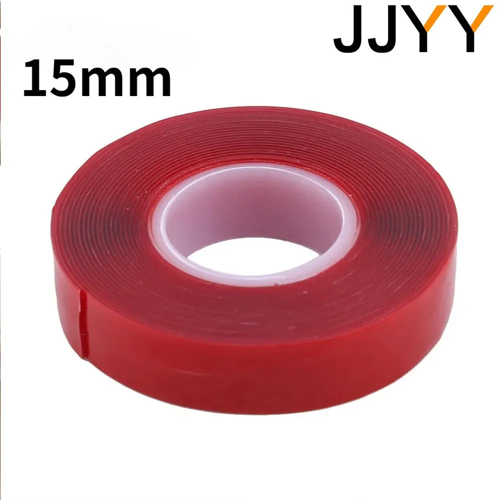 JYY 5/8/12/15MM Double Sided Tape Strong Clear Transparent Acrylic Foam Adhesive Tape Waterproof Glue Household Wall
