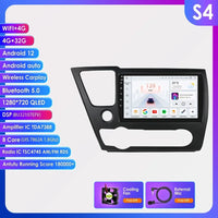 Hizpo For Honda Civic 9 2013 2014 2015 2016 Android 13 Carplay Car Radio Multimedia Video Player GPS Navigation 2 Din Autoradio