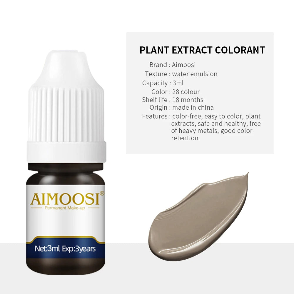 Tattoo Ink Nano Pigment Milkly Colors For Semi Permanent MakeUp Sets Tint Eyebrow Eyeliner Lips Beauty 3ml Microblading Pigments
