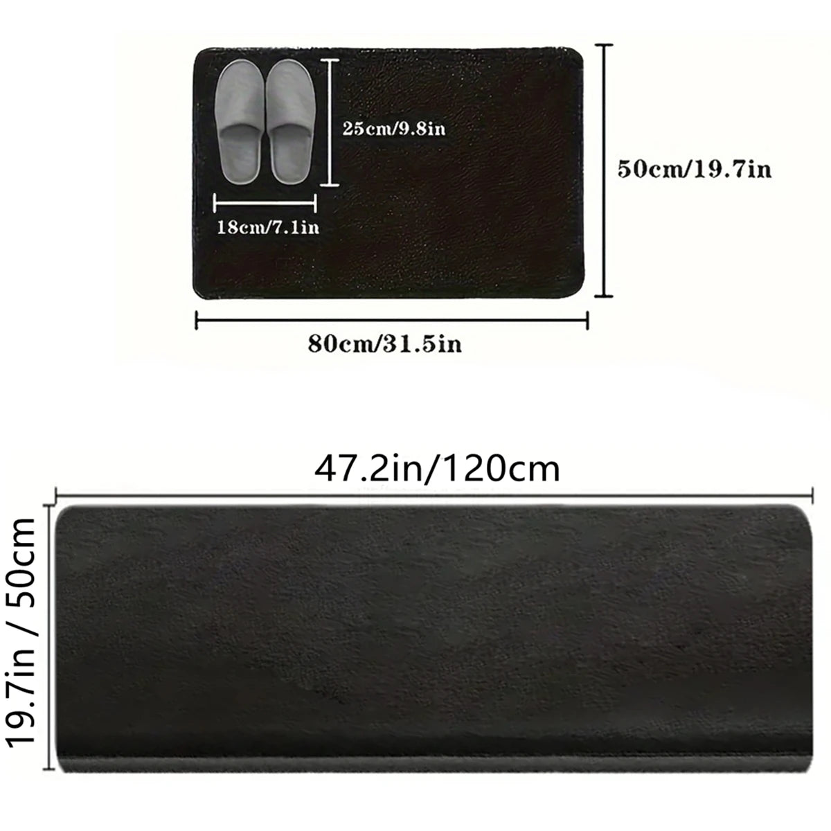 1pc kitchen mat Quick-Dry Memory Foam Kitchen Mat - Luxuriously Soft, Non-Slip, Ideal for Kitchen, Washable rugs rug