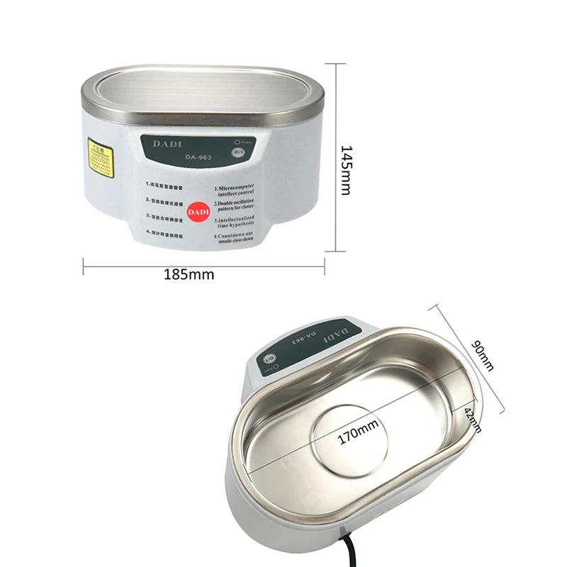 500ML Ultrasonic Cleaner Dual frequency Vibration Digital Wash Cleaner Washing Jewelry contact lenses Watch Cutters Dental Razor