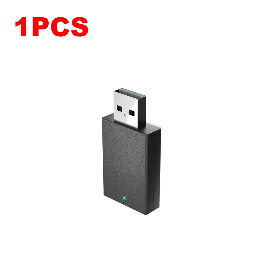1/2PCS 2in1 Wireless Carplay Adapter 2.4/5G WiFi USB Plug and Play Smart Mini Box Wired to Wireless CarPlay&Android Car AI Box
