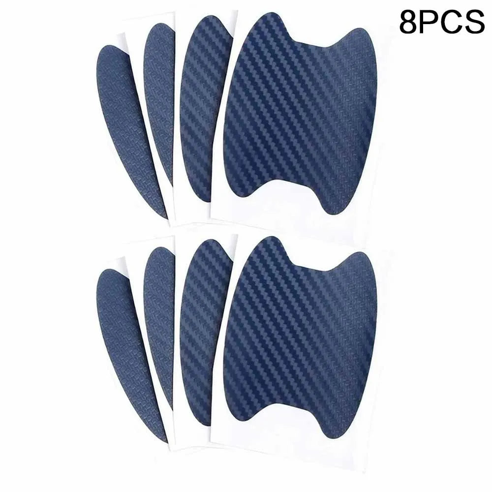Universal Carbon Fiber Car Door Handle Protector, Vinyl Anti-Scratch Protective Film for Car Handles
