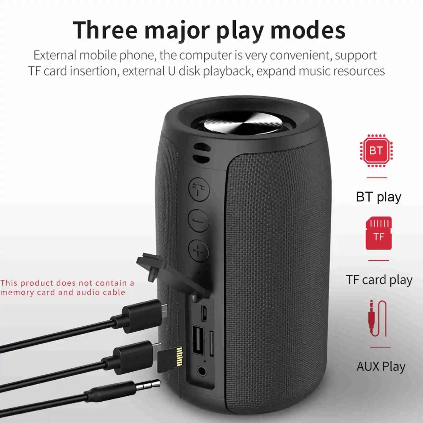 Portable Wireless Bluetooth Speaker 5W Lower Power Consumption Subwoofer for Indoor Outdoor Outdoor Sound Box S32 Speaker