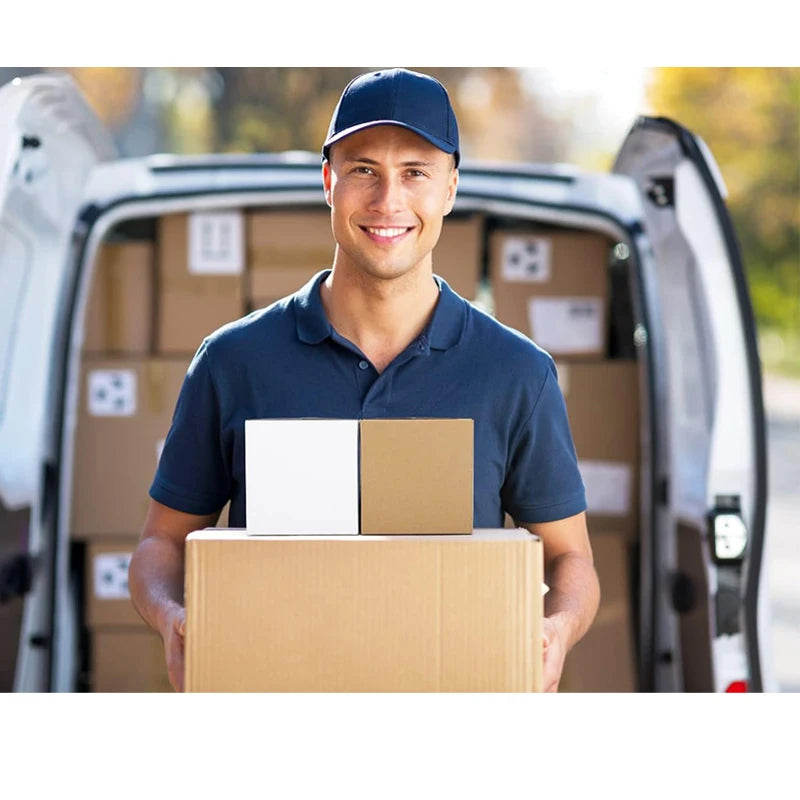 100-Pack Corrugated Cardboard Shipping Boxes 8x6x4" 6x4x4" 6x4x2" 4x4x4" Mailing, Packing, Moving & Storage for Business/Home