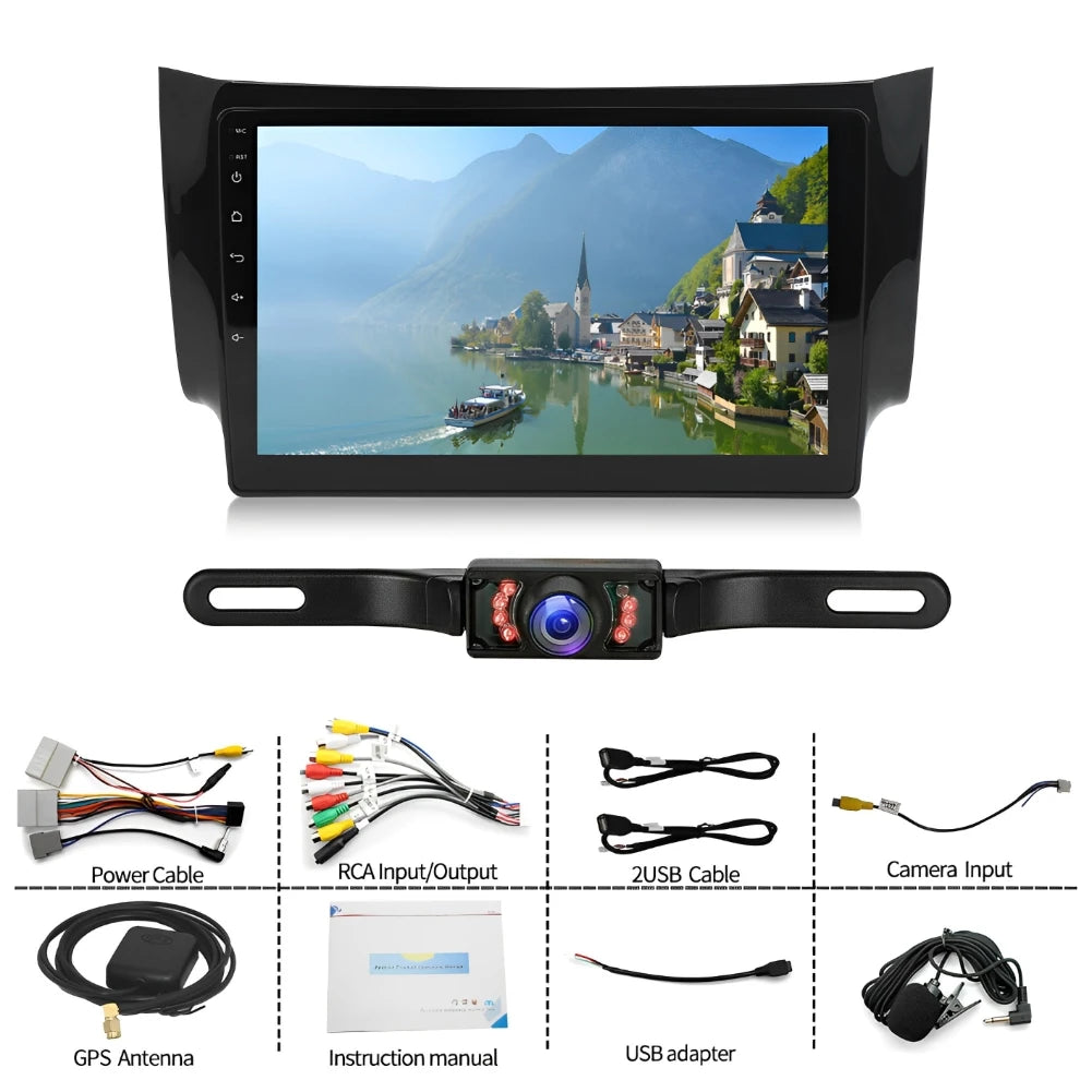 10 Inch Android 13.0 2+32GB For Nissan Sylphy Sentra 2013-2018 Car GPS Navigation Multimedia Player Radio Tape Head Unit Carplay