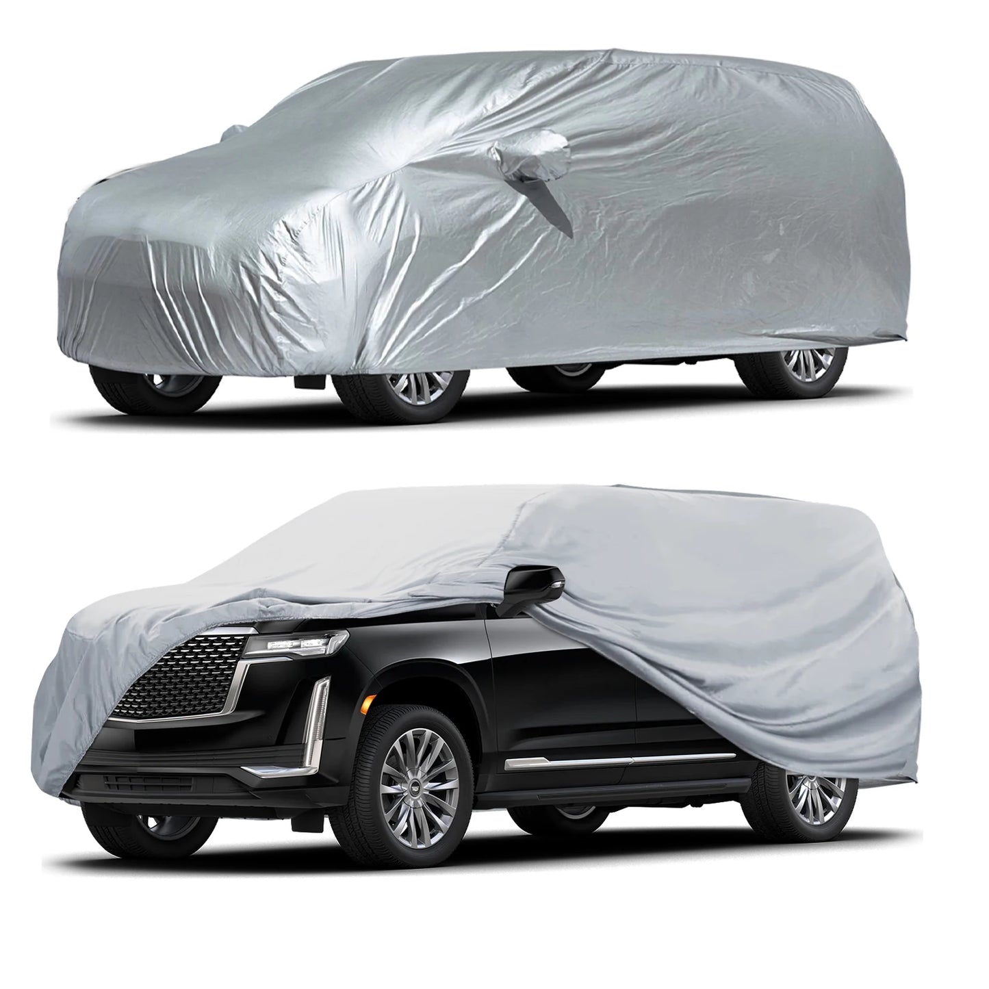 Universal Car Cover - Waterproof SUV/Sedan Protection, UV Resistant, All Weather