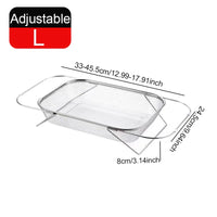 Adjustable Dish Drying Rack Stainless Steel Dish Drainer Fruit Vegetable Drainer Kitchen Sink Drain Holder Storage Rack