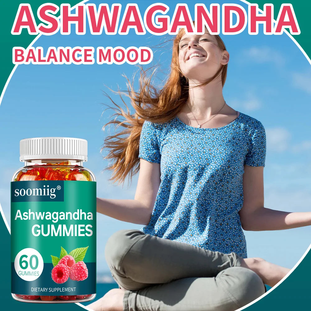 Ashwagandha Gummies - Improve sleep, support immunity, relax mood, relieve anxiety and stress