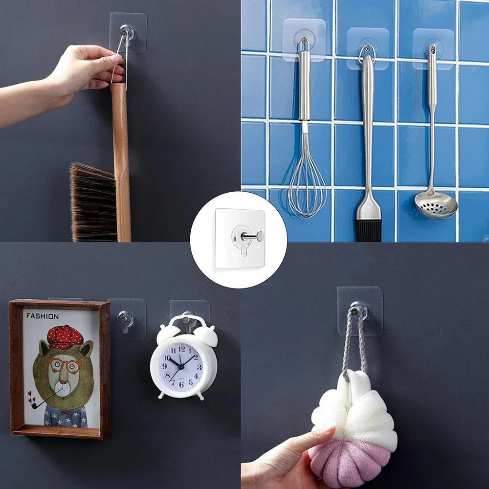 Strong Non Perforated Adhesive Hook kitchen Wall Hook Bathroom Crochet Home Organization and Storage Kitchen Accessories