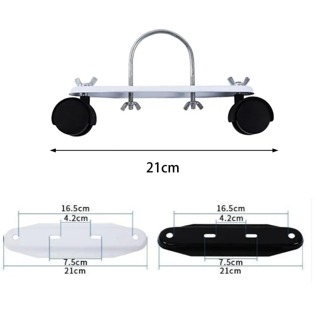 1 Pair Electric Heating Oil Heater Support Holder Replace Parts Replacements Black Wheel For Oil Heater Caster Bracket Holder
