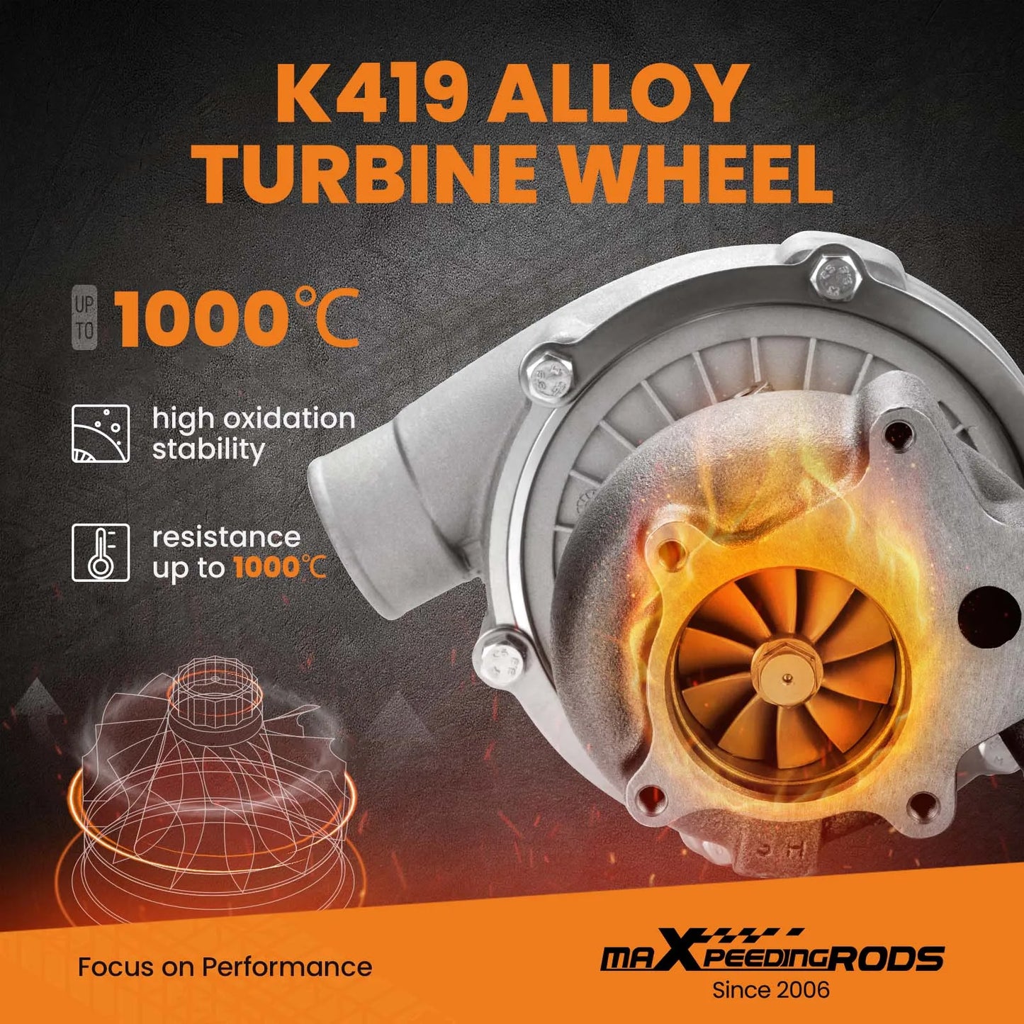External Wastegate T3 T4 T04E T3 A/R .63 Turbocharger Oil Cooled 4/6 CYL 400+HP Billet T3 Oil cooled Turbo Charger for 1.5L-2.5L