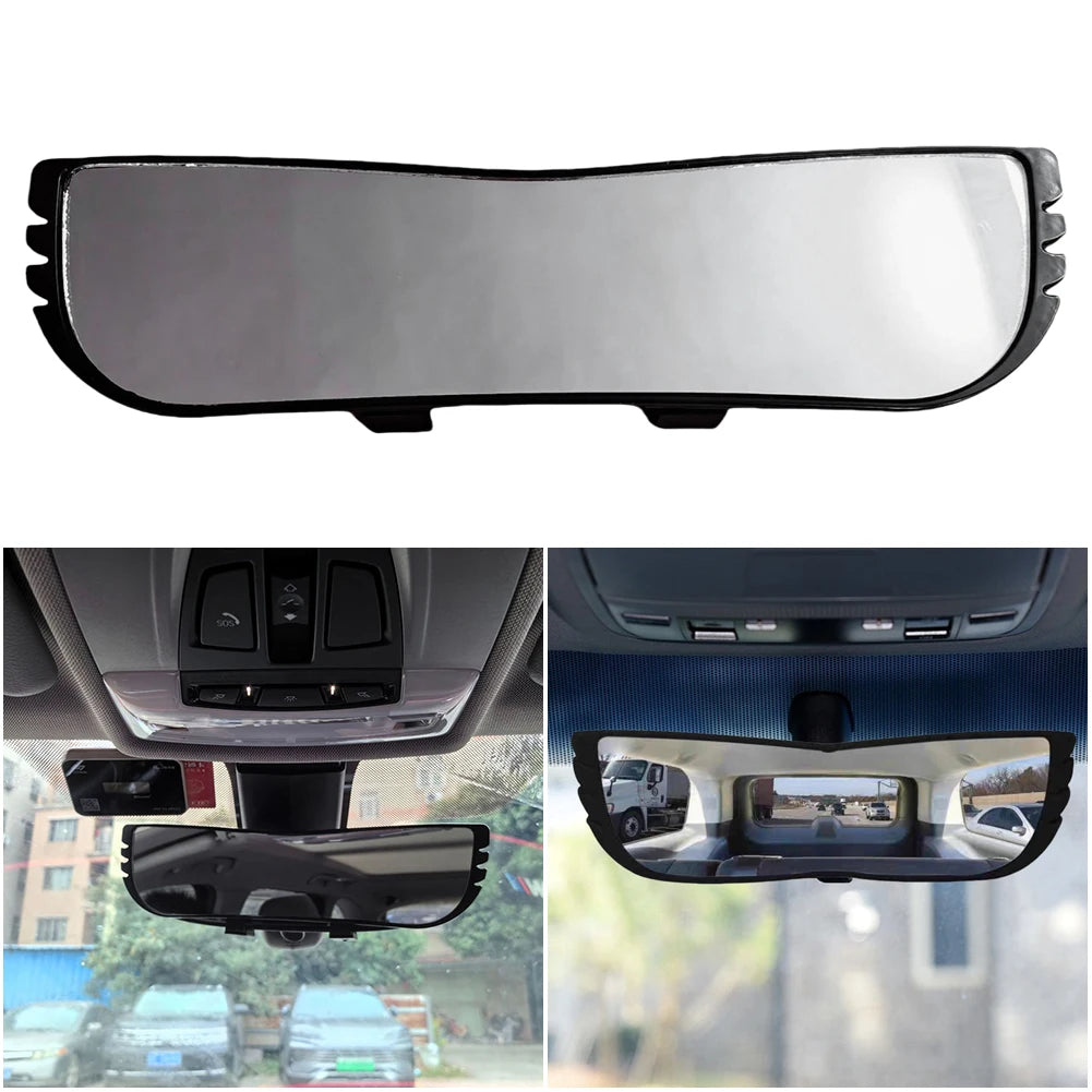 Universal Fit Curved Rearview Blind Spot Mirror HD Glass Wide-Angle Oval Shaped Interior Car Auxiliary Mirror Car Accessories