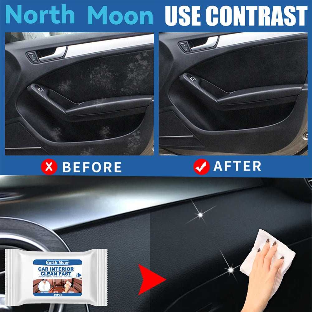 Auto Car Interior Anti-Fog Clean Wipe Disposable Carpet Seat Wet Towel Accessory