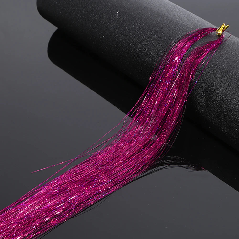 1PC Glitter Tinsel Shiny Fairy Hair Tinsel Sparkling Tinsel for Women Girls Hair Accessories for Cosplay Party