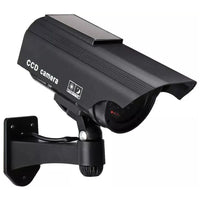 Solar Powered Fake Dummy Surveillance Security Camera CCTV For Office Home with LED Record Light Indoor Outdoor Black / Silver