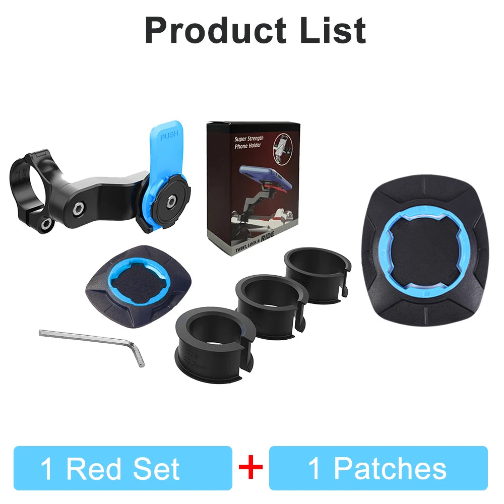 Motorcycle Handlebar Phone Holder 360°Bicycle Quad Lock Bracket Security Navigation Support Mount Moto Anti-Shock Phone Brackets