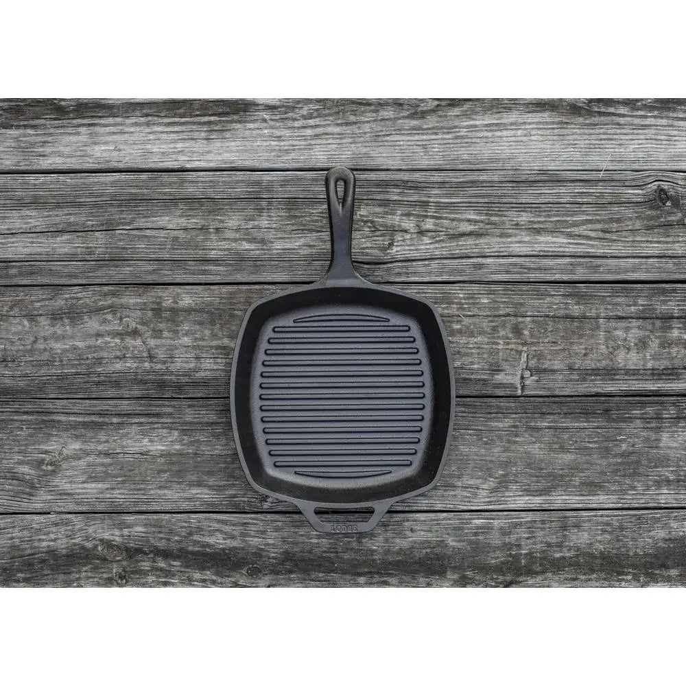 10.25" Pre-Seasoned Cast Iron Grill Pan with Dual Handles Raised Grill Ribs Nonstick Surface Oven Stove Grill Safe Made in