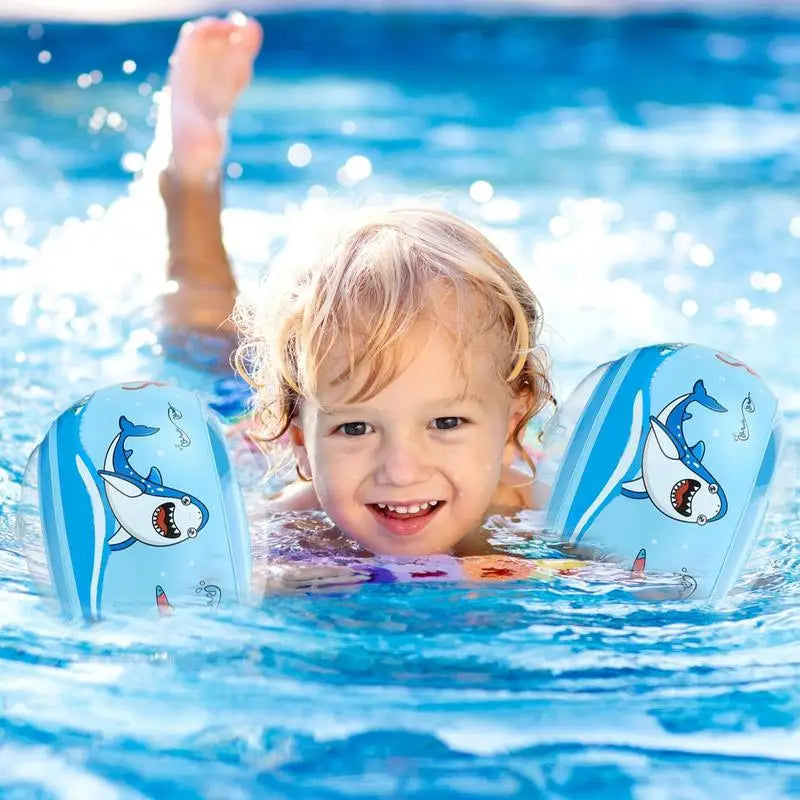 Pool Floats for Child Swimming Ring Swim Tube Water Play Equipment Inflatable Buoys Portable Kids Swimming Arm Floaties Pool Toy