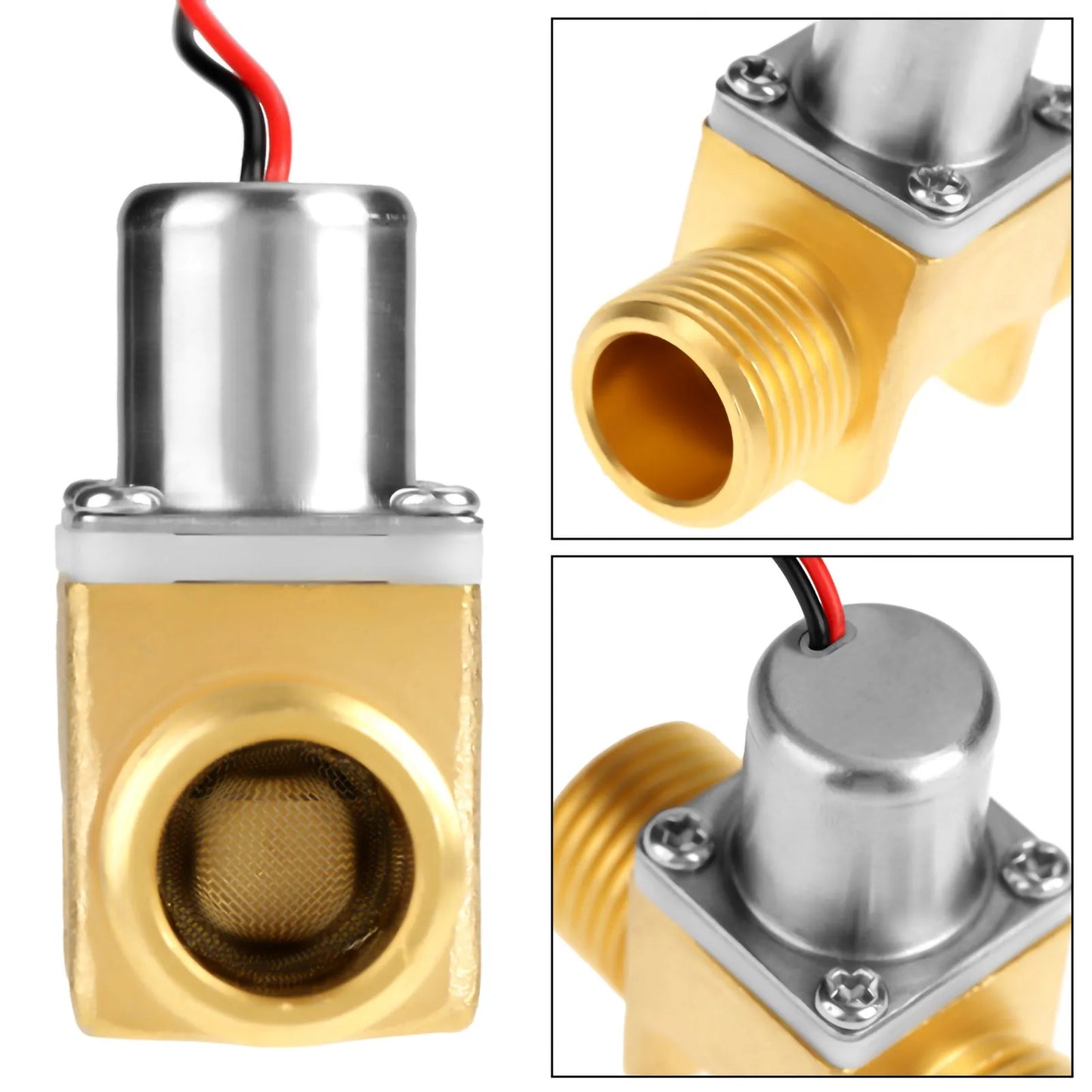 1/2 Electric Solenoid Valve Pulse Electromagnetic Valve 4.5V 1/2" Water Pulse Electromagnetic Valve Brass Solenoid Valve