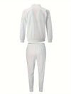 2 Pieces Classic Men's Sportswear Set - Soft, Breathable, Full Zip Tracksuit