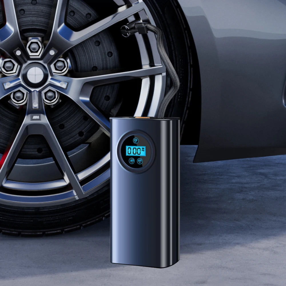 Electric Air Pump Car Tyre Inflator with Digital Pressure Gauge 1500mA Cordless Air Compressor Car Motorcycle Bike Tire Inflator