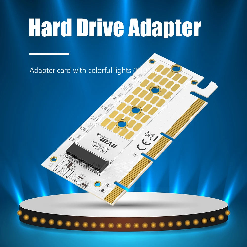 M2 NVME Hard Disk Converter M.2 To PCIE X16 Adapter Card PCI Express 3.0 Riser Card PCIE X16 Support M.2 NVME SSD 2230/42/60/80