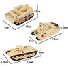 MOC Toys Weapons WW1 WW2 Vehicle Tank Model Building Blocks German US Soldier Panzers Anti-tank Gun Mini Bricks Army Toys Kids