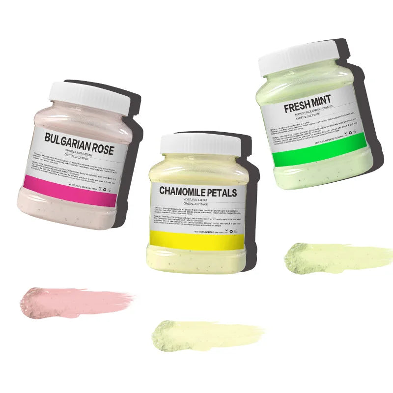 350g Hydrating 24K Gold Soft Mask Powder Rose Petal Crystal Jelly Mask Powder Skin Care Dropshipping