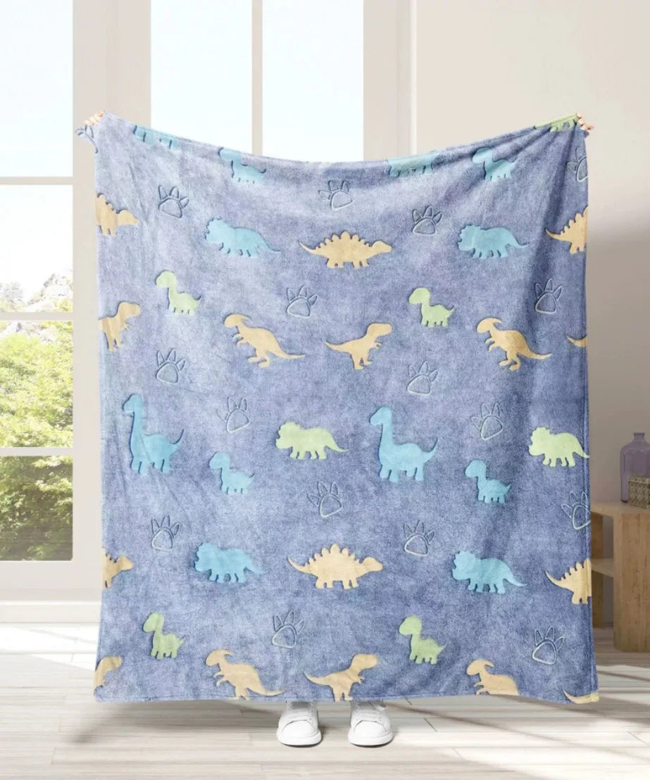 New spacecra Glow in The Dark Blanket Unicorn Gift for Kid Birthday Bedroom Decor Unicorns Toys Soft Cozy Luminous Throw Blanket