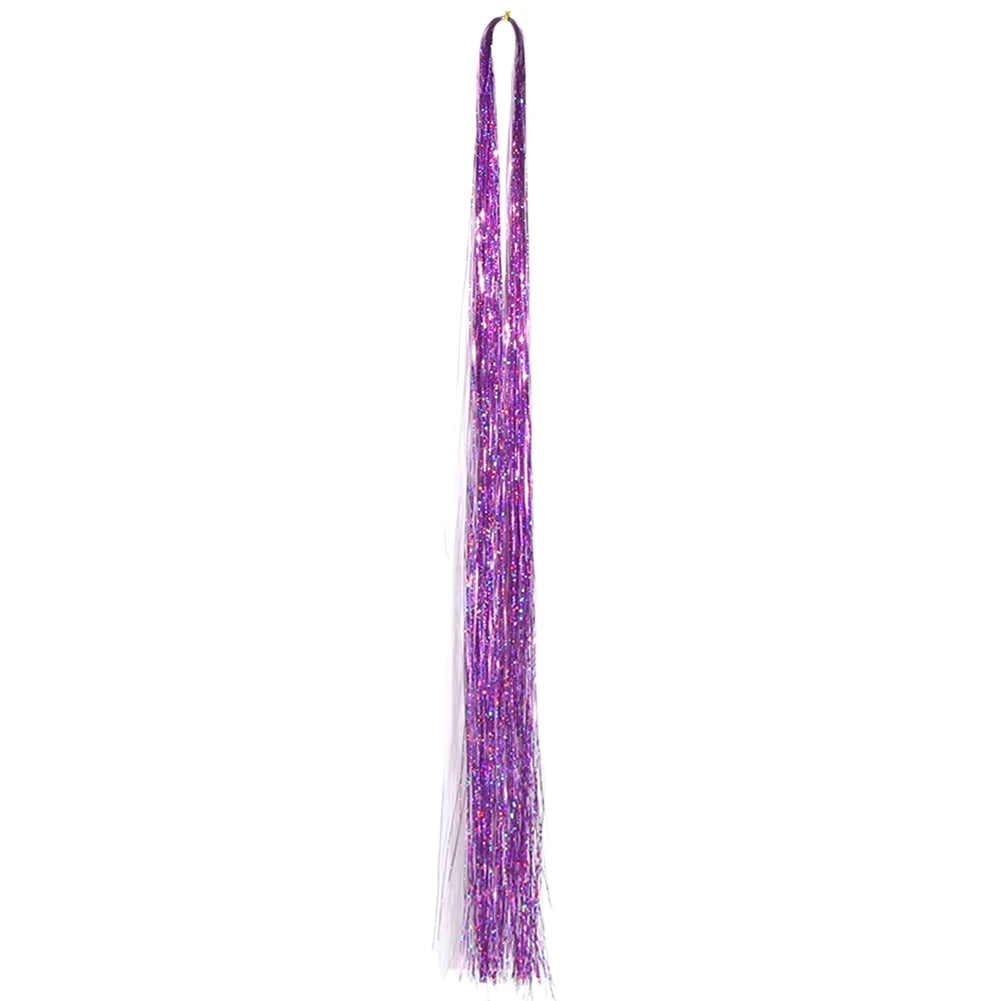 1PC Glitter Tinsel Shiny Fairy Hair Tinsel Sparkling Tinsel for Women Girls Hair Accessories for Cosplay Party