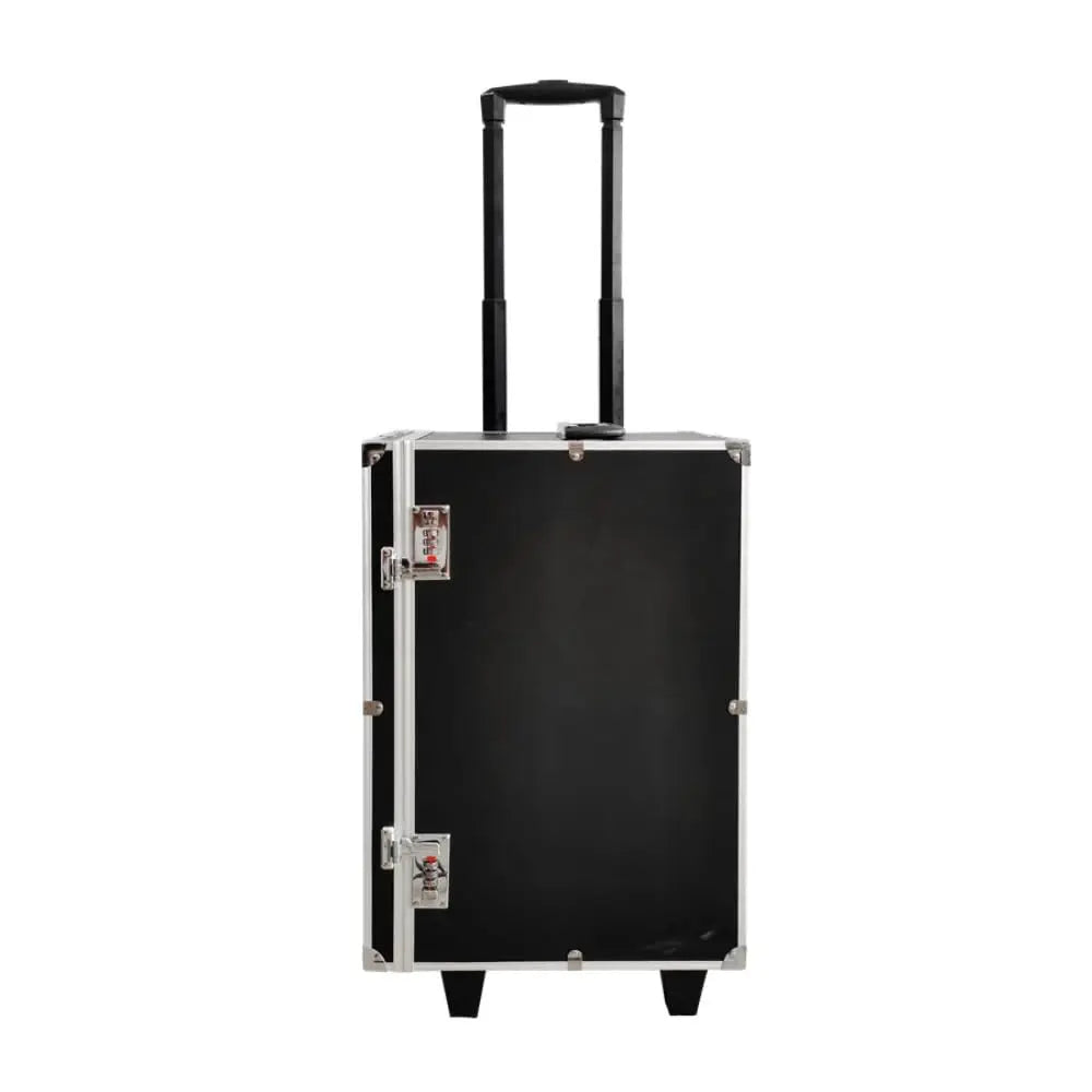 Rolling Jewelry Trolley Case with Drawers Sturdy Case for Travel and Vendor Showes Jewels Sets Display Organizer (Black)
