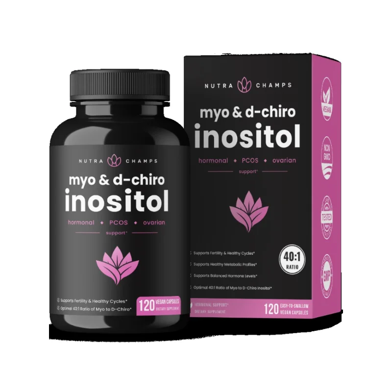 Inositol 2000 mg Supplement, Ovarian & PCOS, Supports Female Fertility & Hormonal Balance, 120 Veggie Capsules
