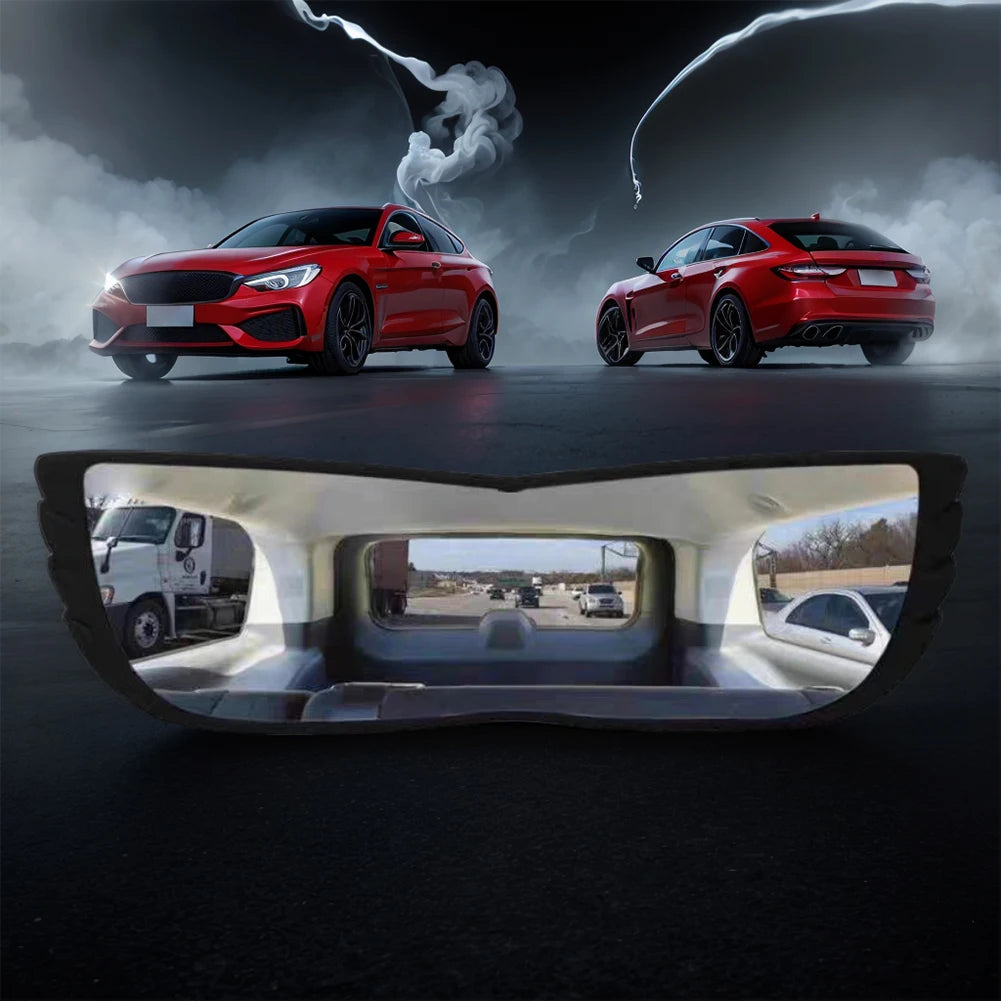 Universal Fit Curved Rearview Blind Spot Mirror HD Glass Wide-Angle Oval Shaped Interior Car Auxiliary Mirror Car Accessories