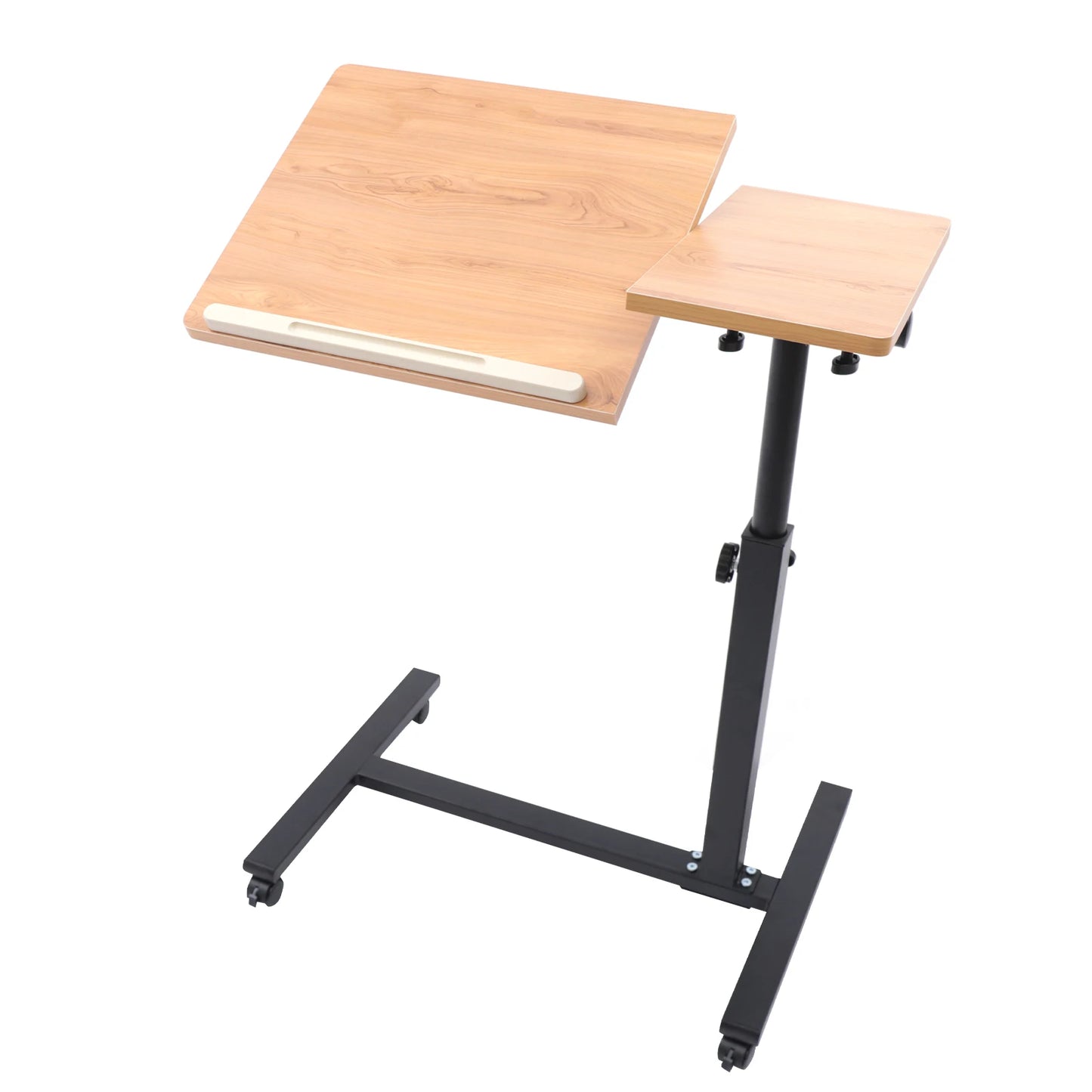 Adjustable Laptop Desk 360° Rotating Tabletop Mobile Stand Home Office Tray Standing Rolling Study Table Computer Workstation